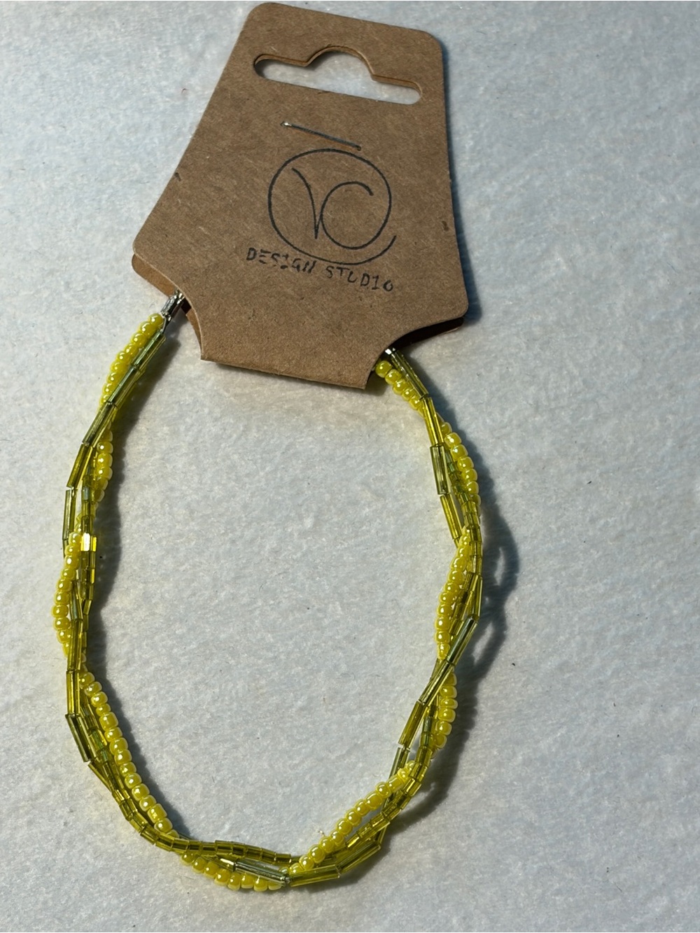 Yellow Beaded Women's Bracelet